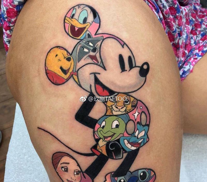 这个米奇有点帅纹身图片