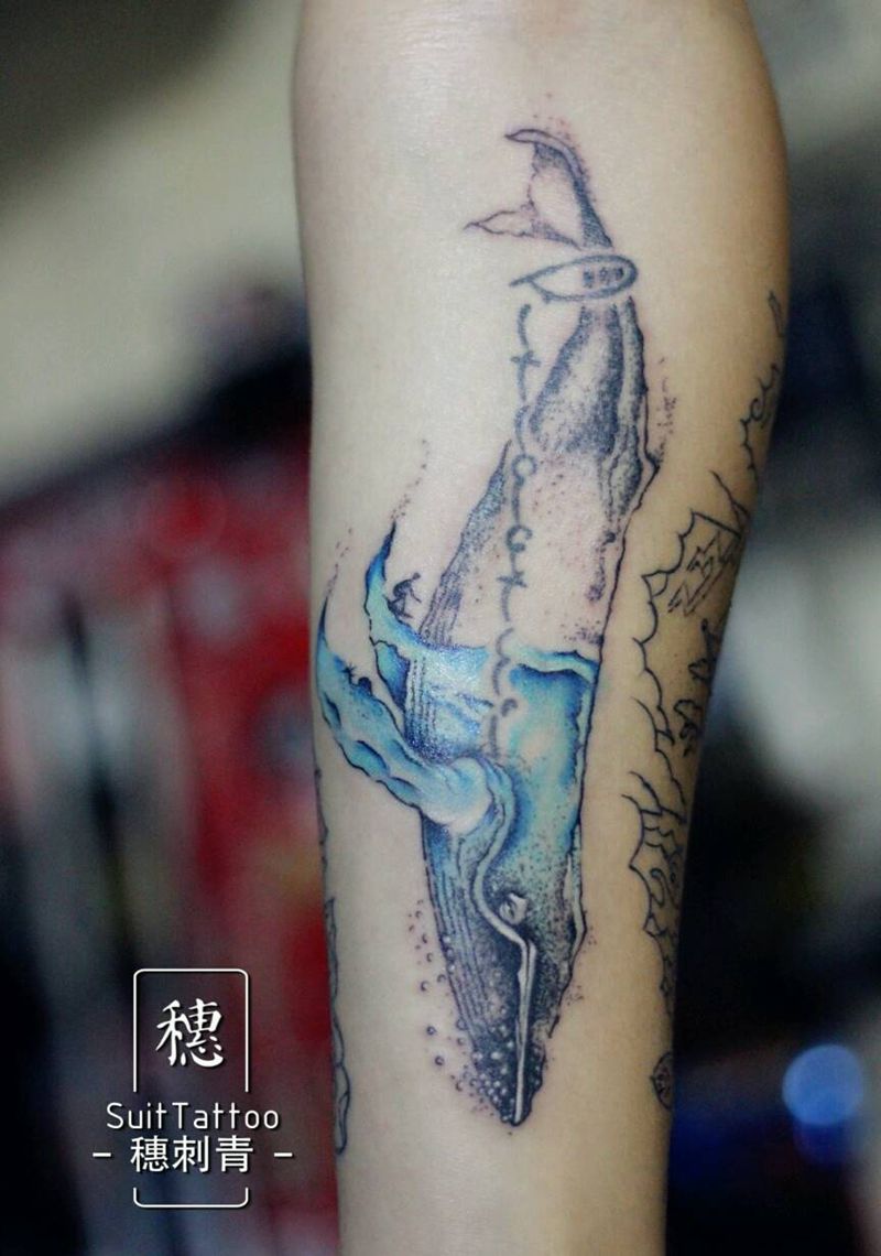 小鲸鱼纹身图片