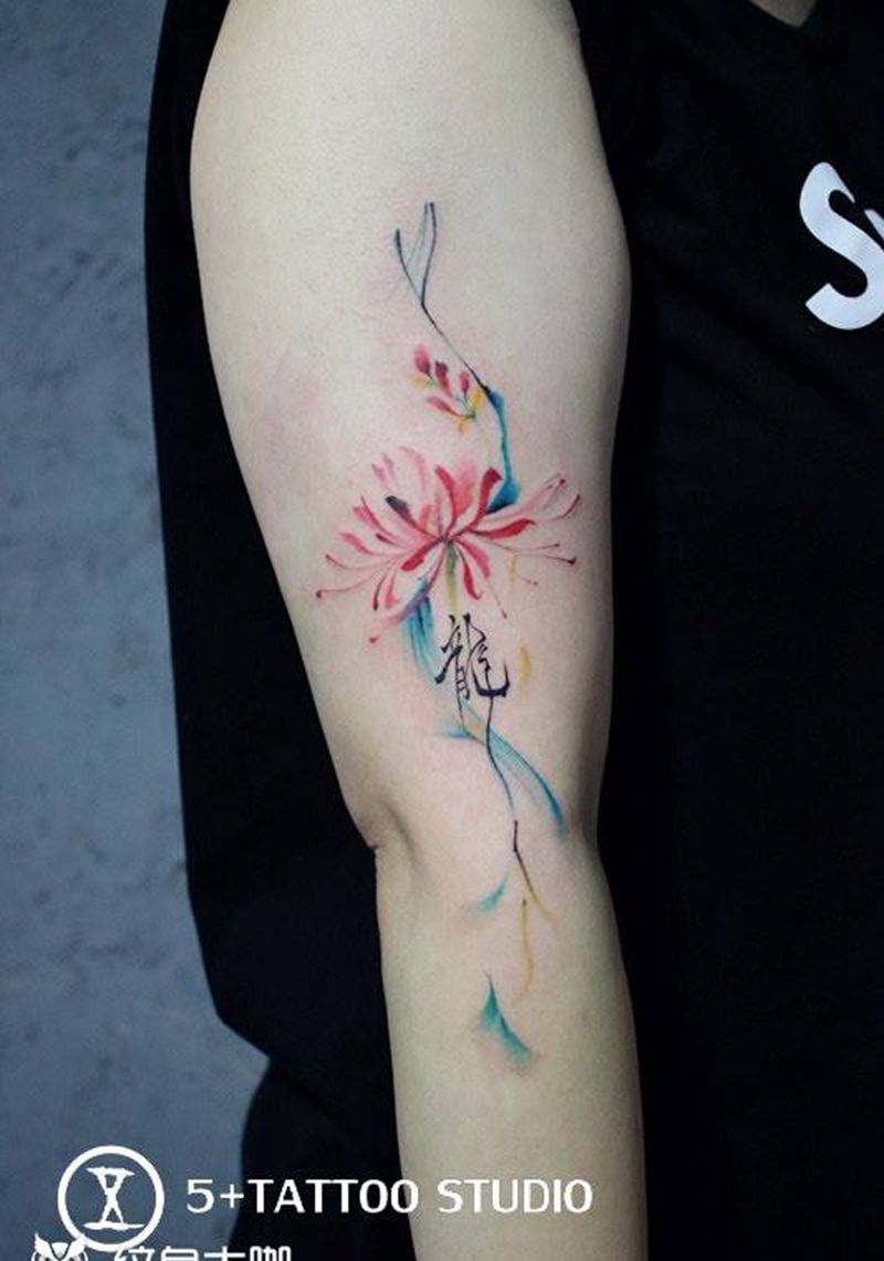 彼岸花纹身图片