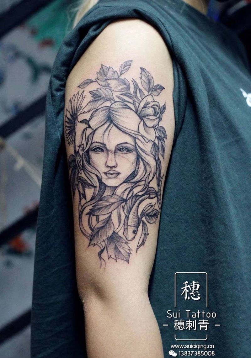 小美女纹身图片