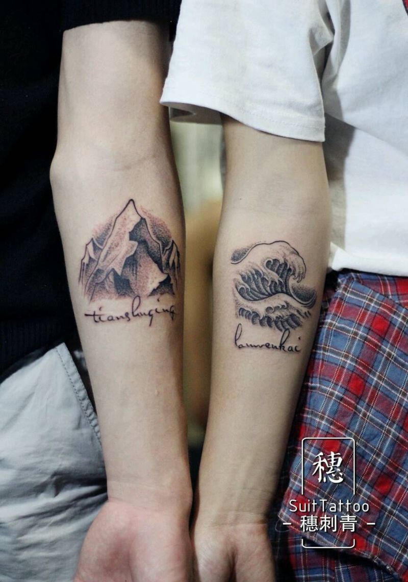 浪山纹身图片