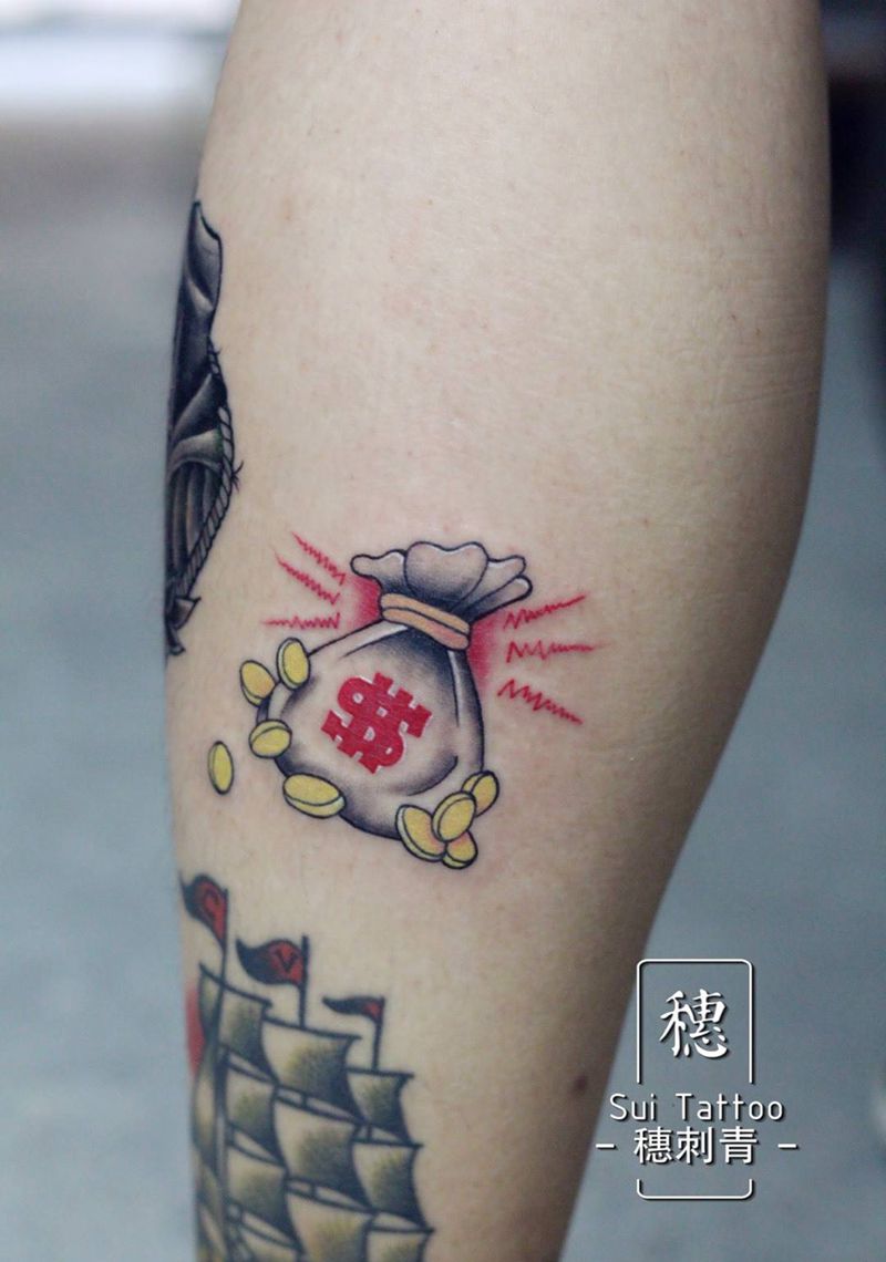 小钱袋纹身图片