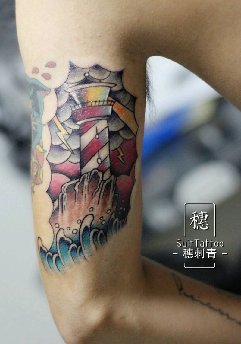 小灯塔纹身图片