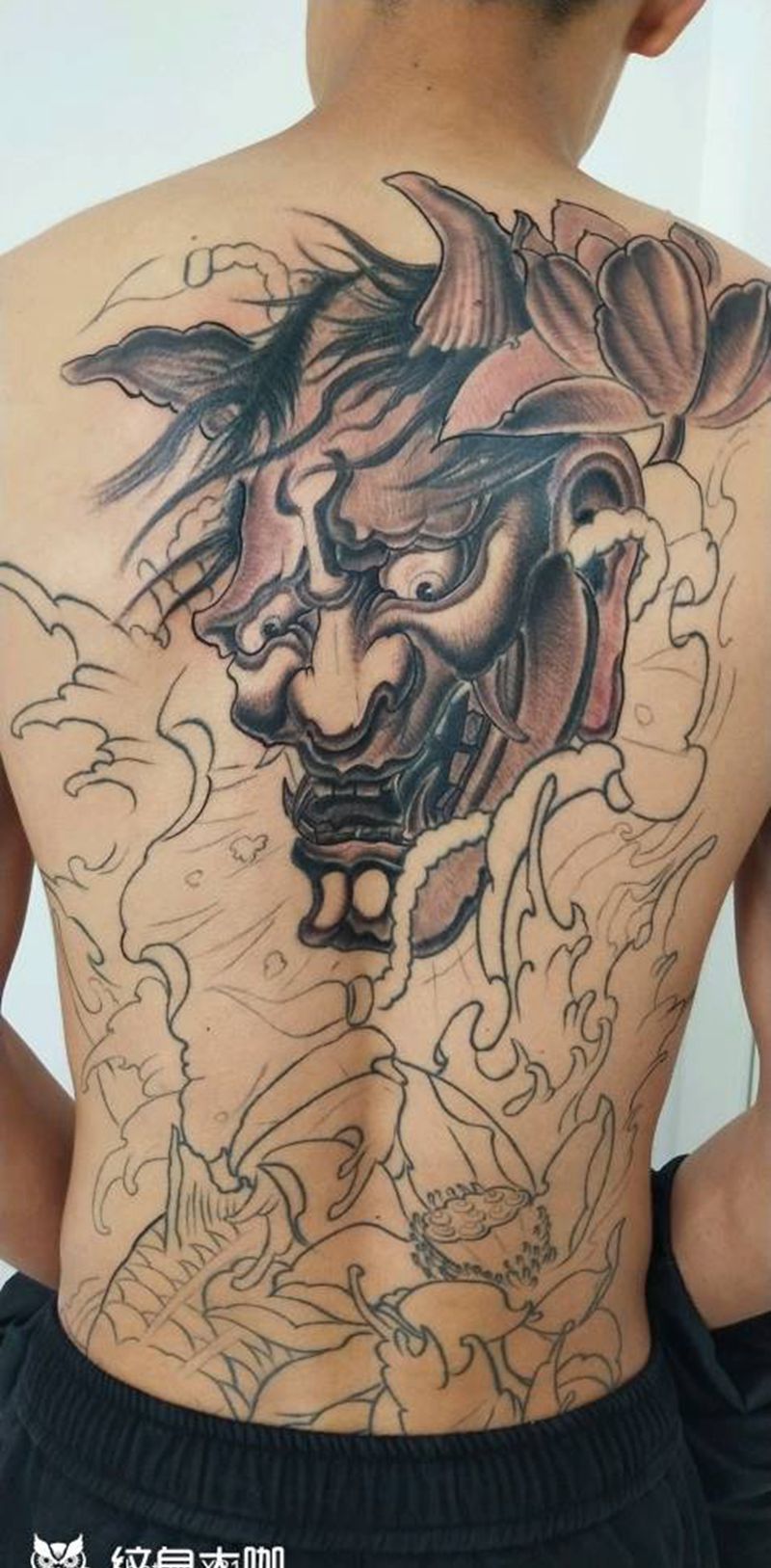 1800背，二番战，喜欢的可以纹身图片_背部纹身图案