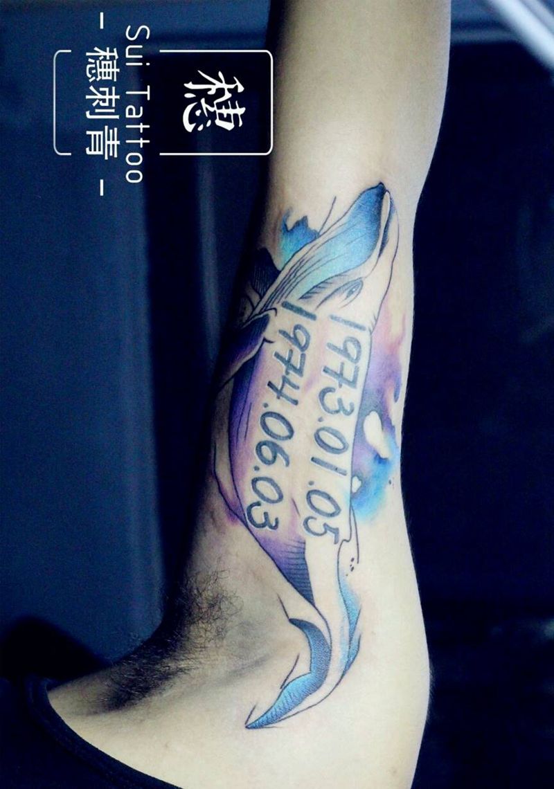 大鲸鱼纹身图片