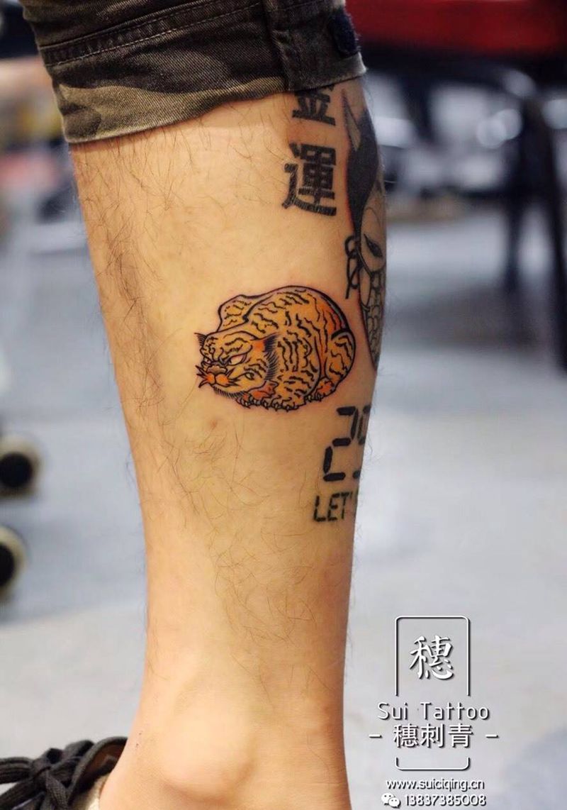 宇宙无敌第一可爱老虎！纹身图片
