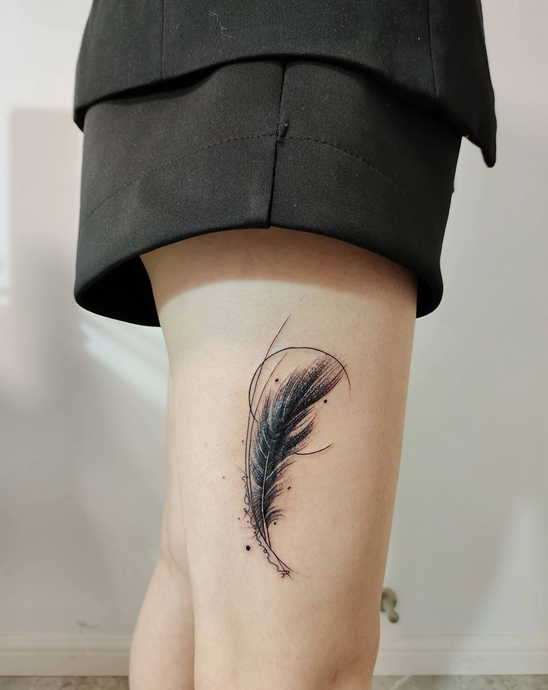 遮盖纹身图片_腿部纹身图案