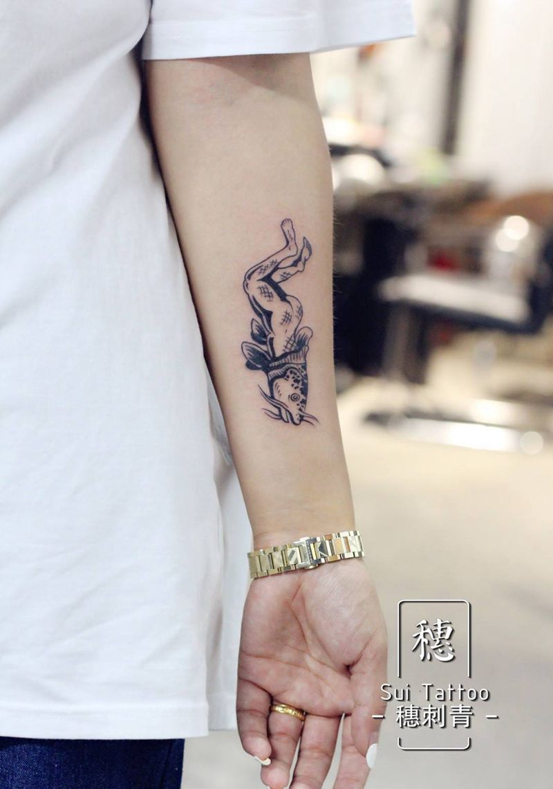 变异美人鱼纹身图片