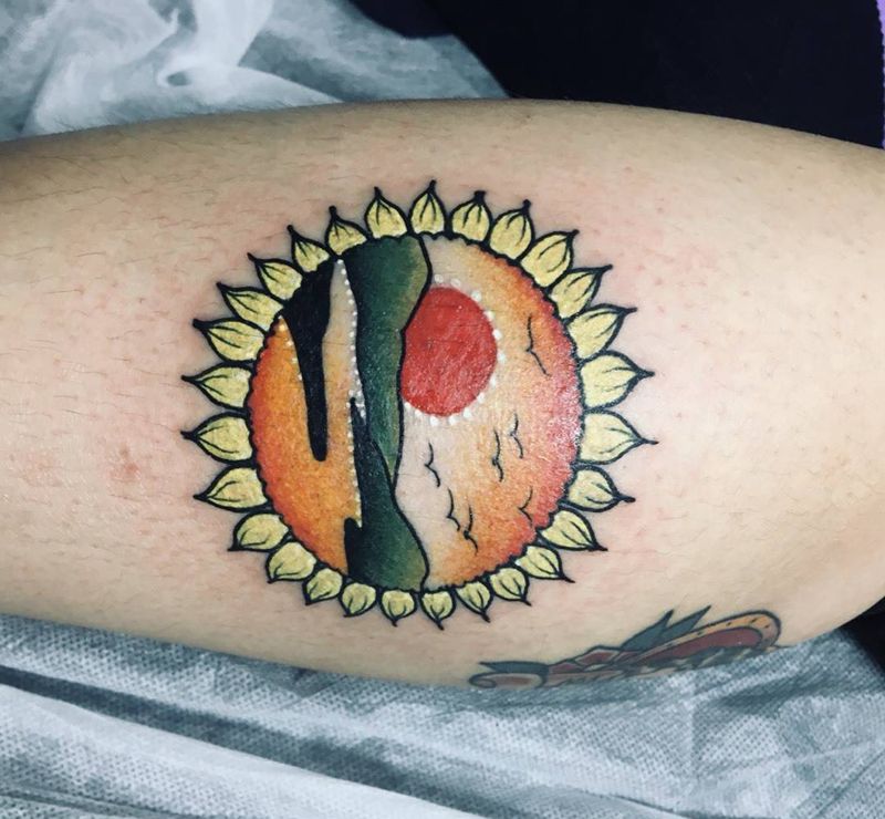 向日葵纹身图片