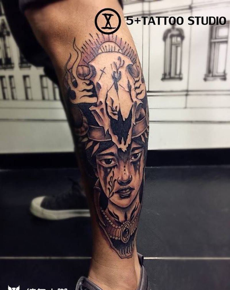 不认识的女的纹身图片