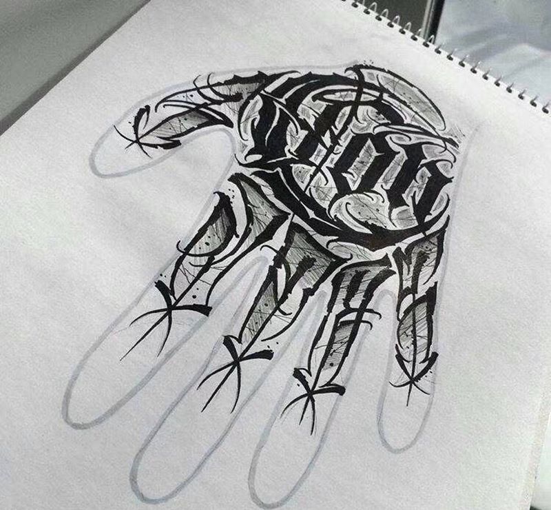 花体手稿 〔可约〕纹身图片