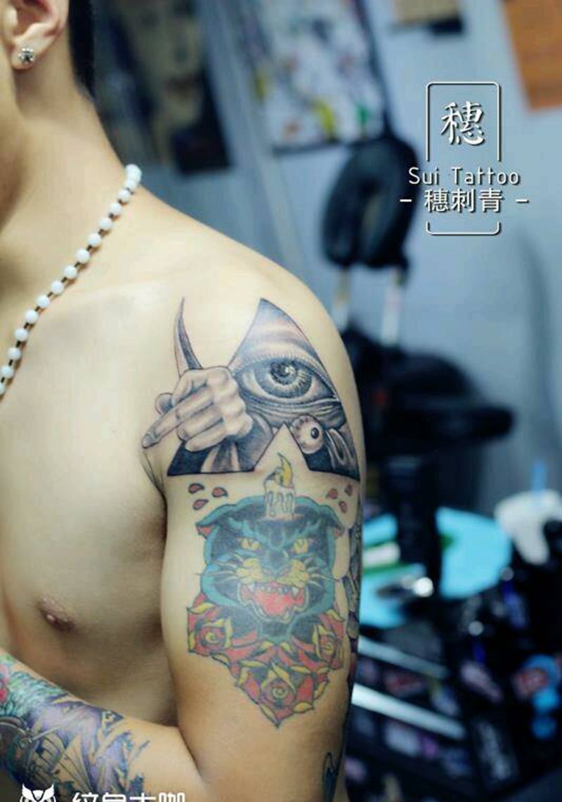 上帝之眼纹身图片