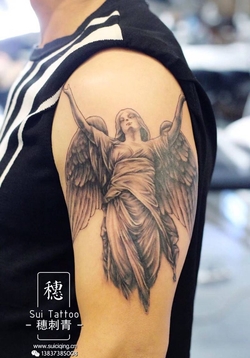 小天使纹身图片