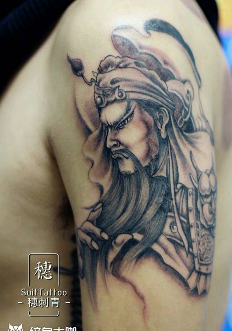 关二爷纹身图片