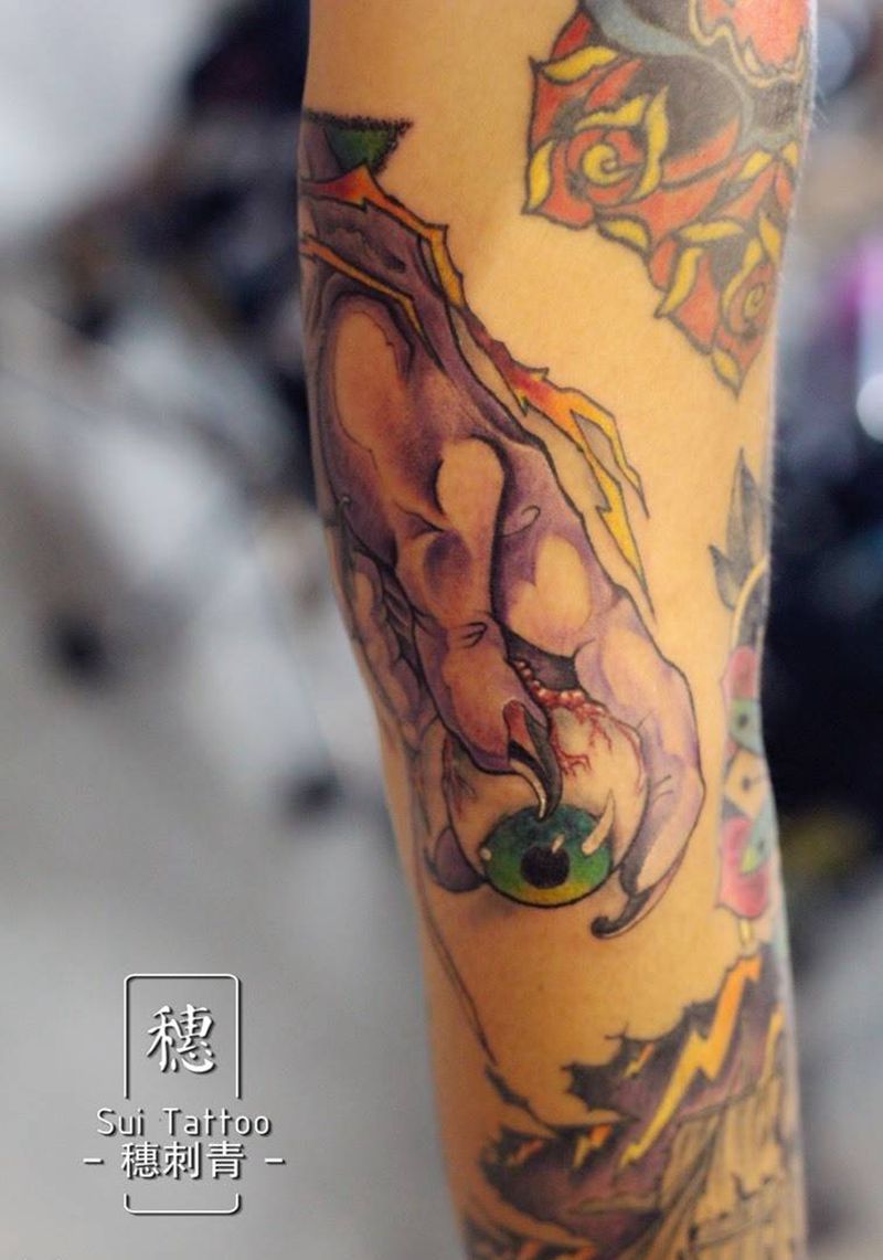 恶魔之手纹身图片