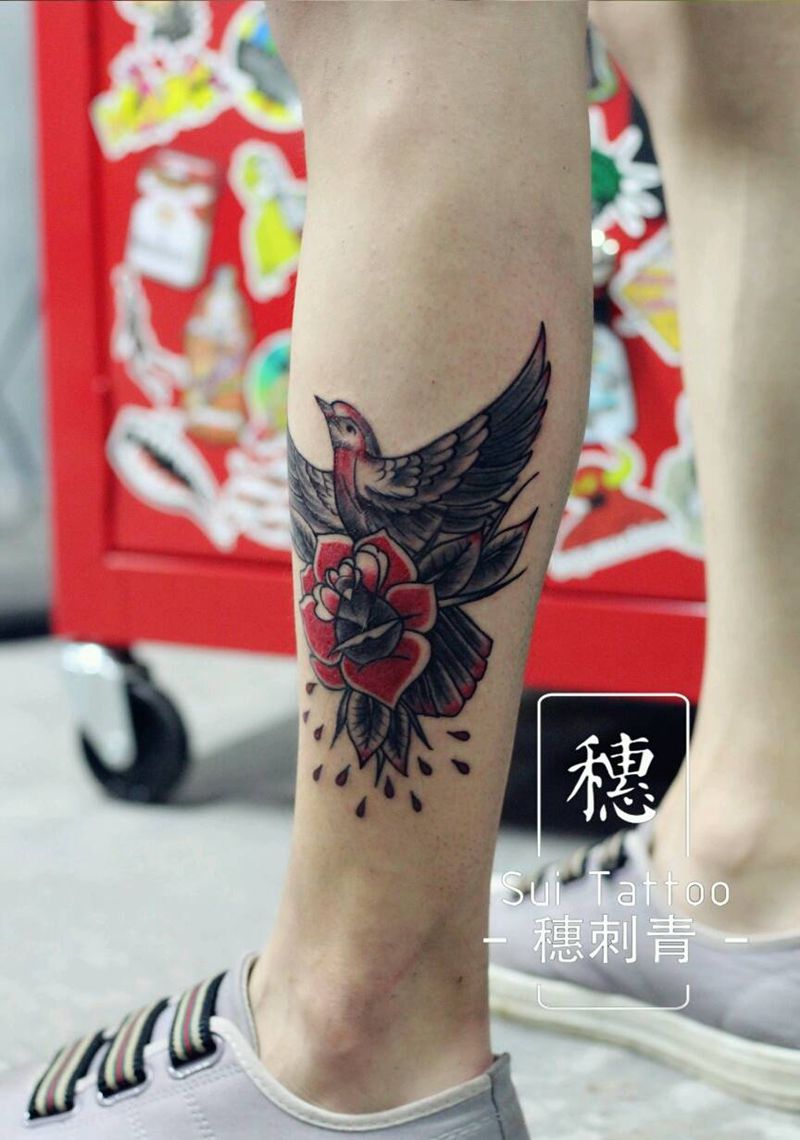 干个鸟纹身图片