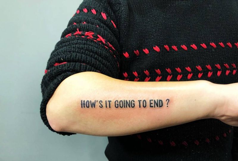 黑字母纹身图片