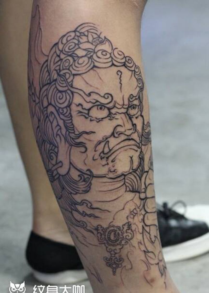 不动明王纹身图片