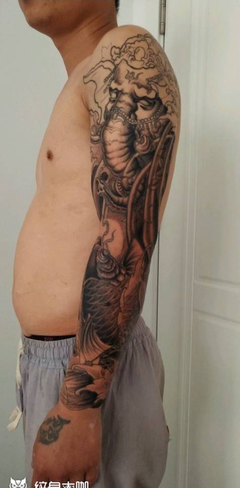 未完成纹身图片_手臂纹身图案