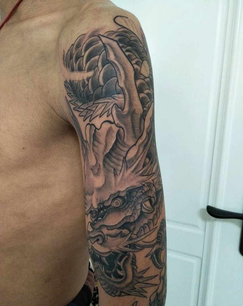 未完……下次接全臂……纹身图片