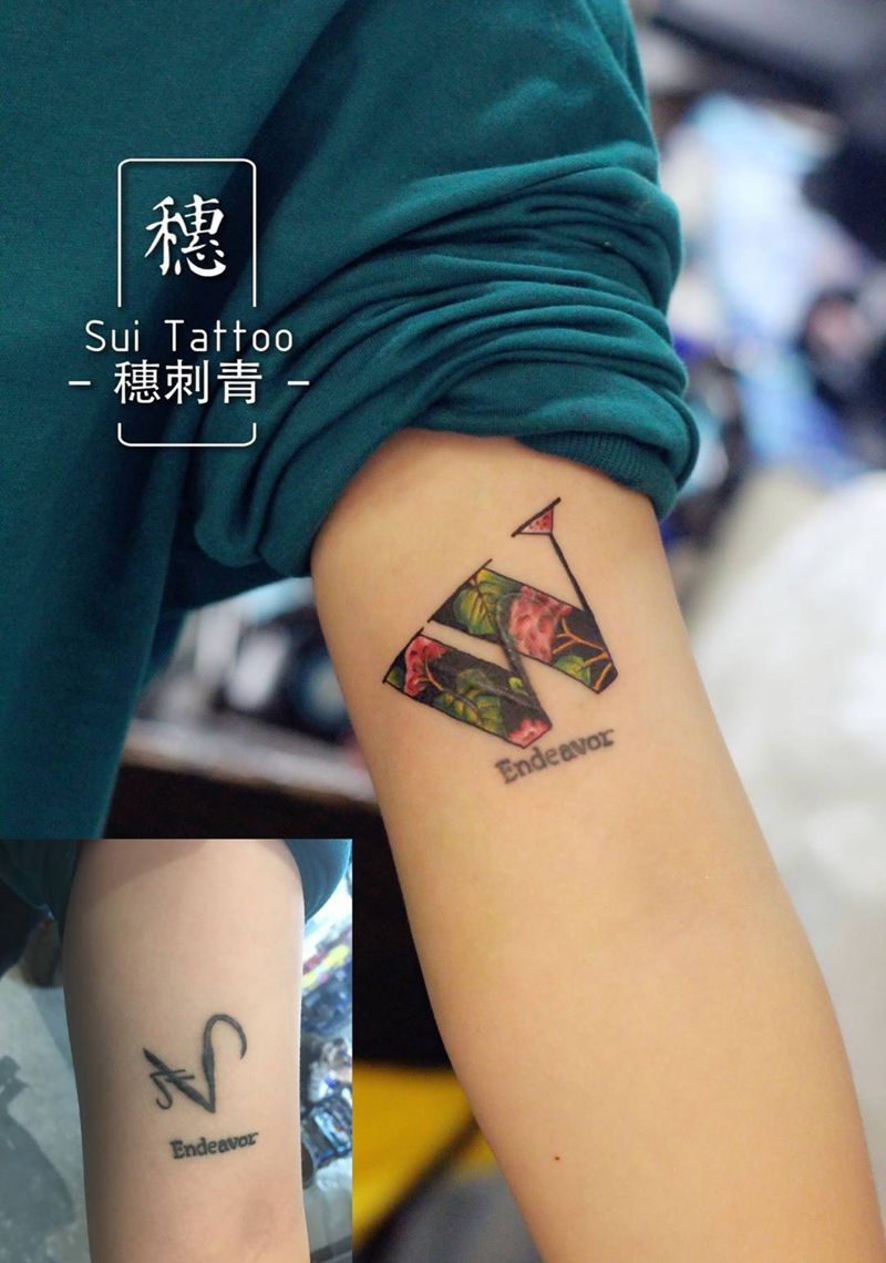 W遮盖纹身图片