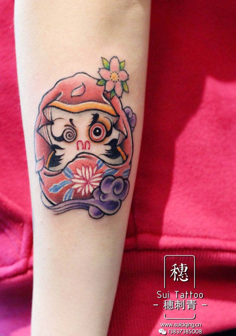 小脾气达摩蛋~纹身图片