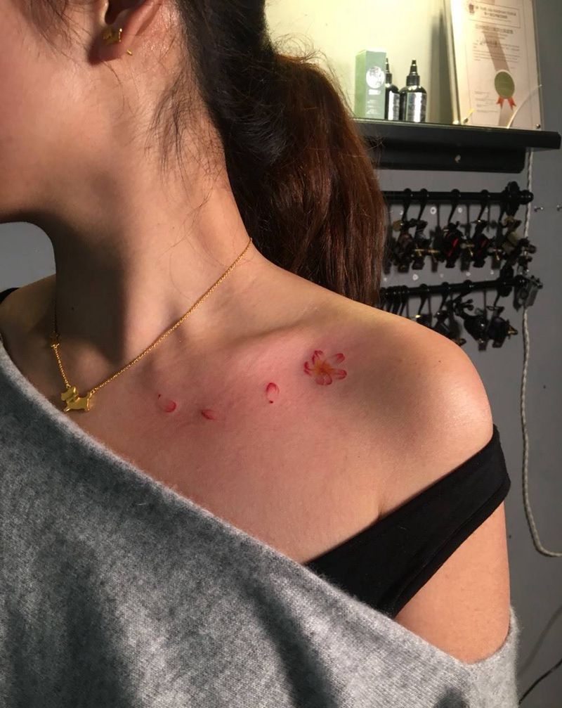 樱花纹身图片