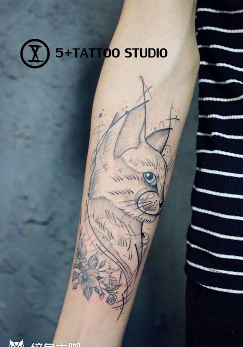 喵了个咪纹身图片