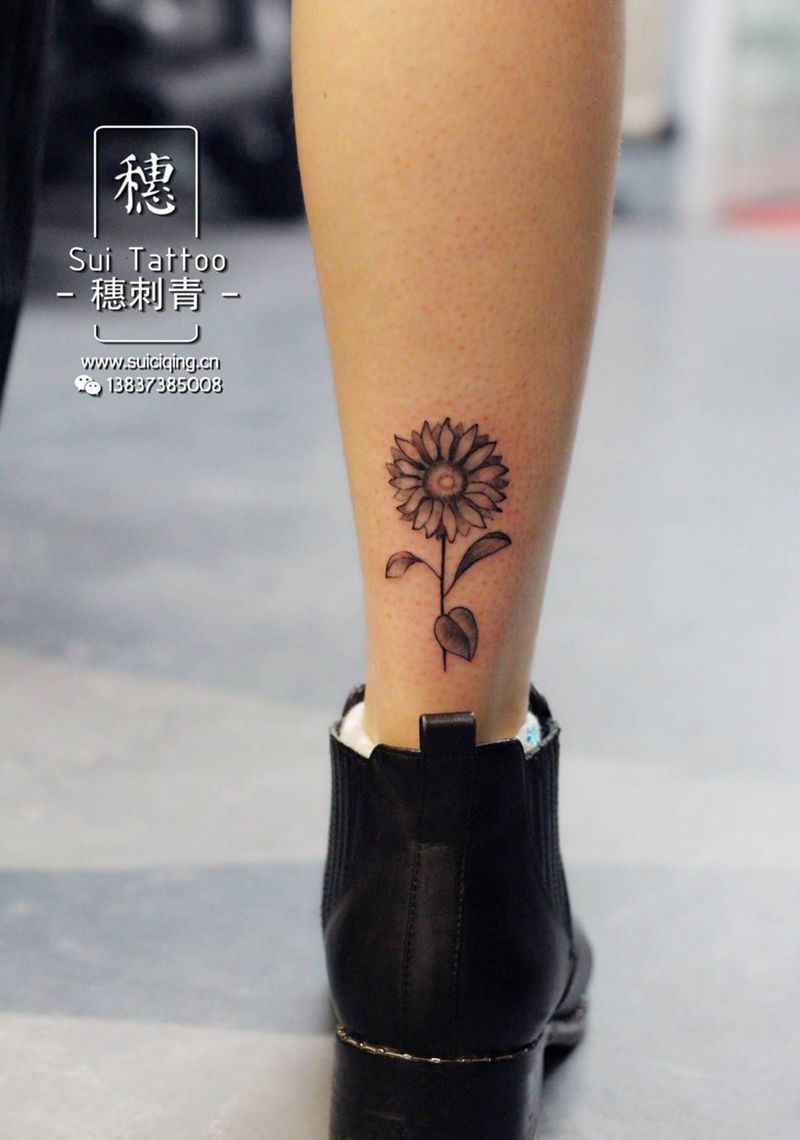 向日葵纹身图片