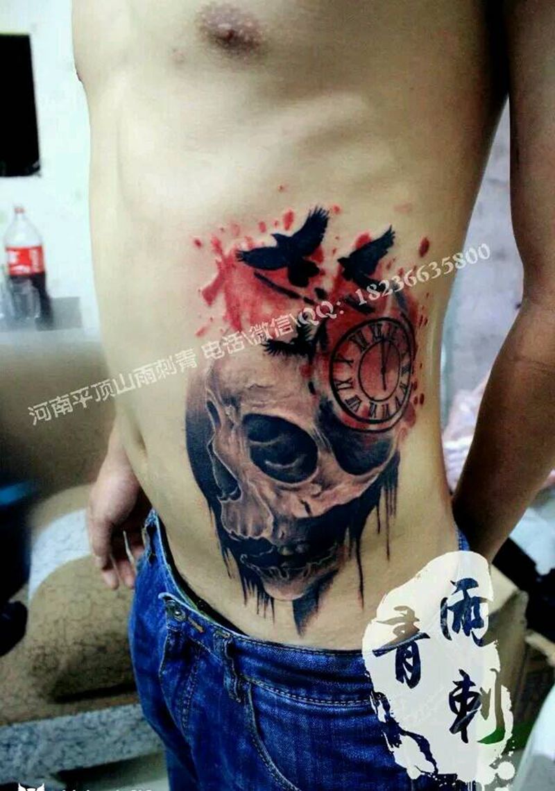欧美骷髅纹身图片