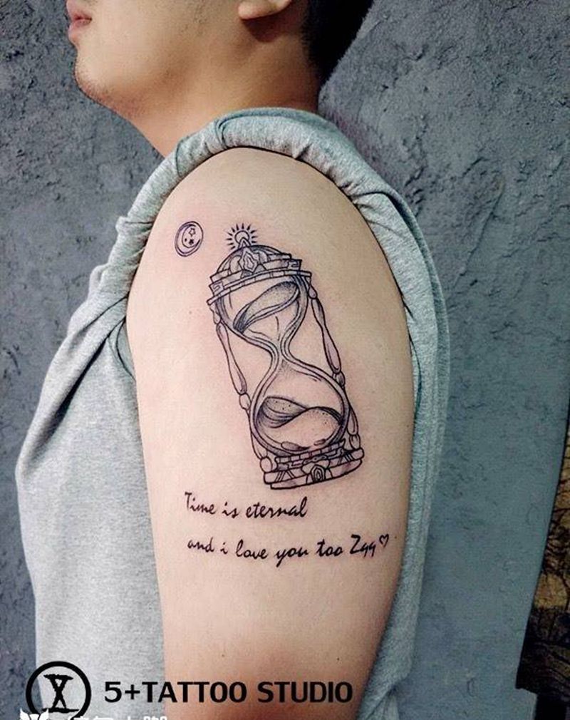 时间沙漏纹身图片