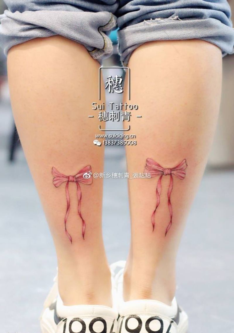 蝴蝶结纹身图片
