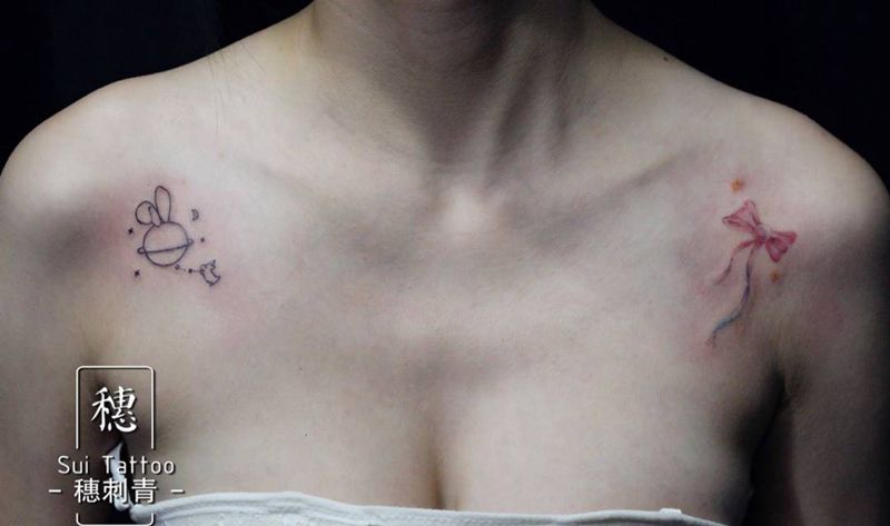 蝴蝶结~纹身图片