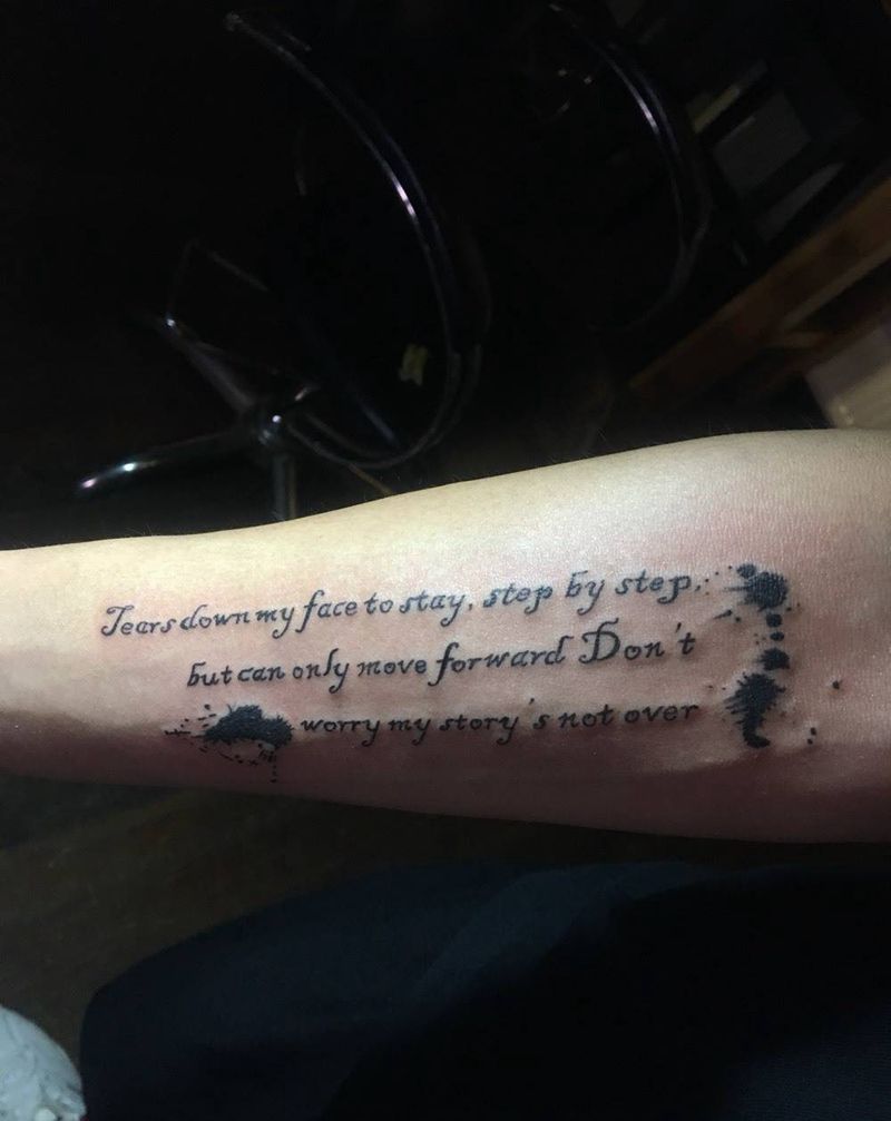 泼墨英文纹身图片