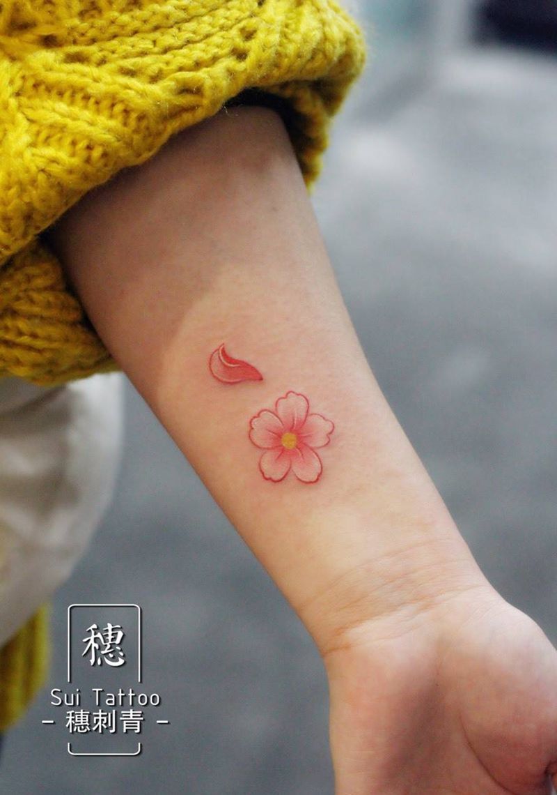 小花花纹身图片