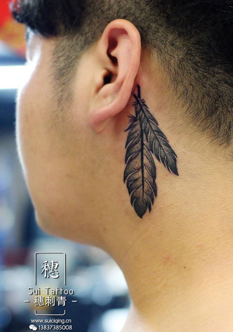 羽毛纹身图片