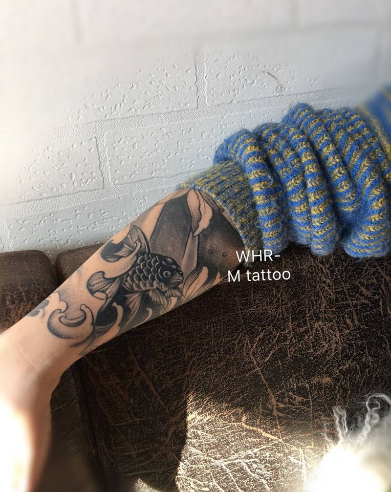 小花臂纹身图片