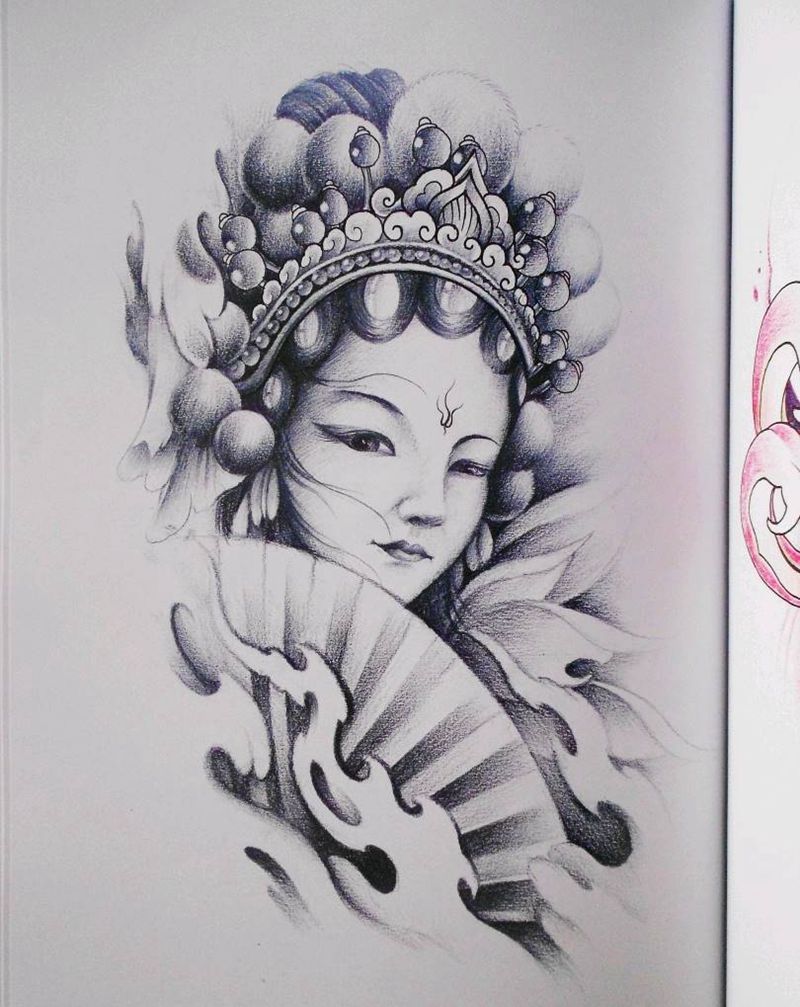 艺妓般诺图腾小清新纹身图片