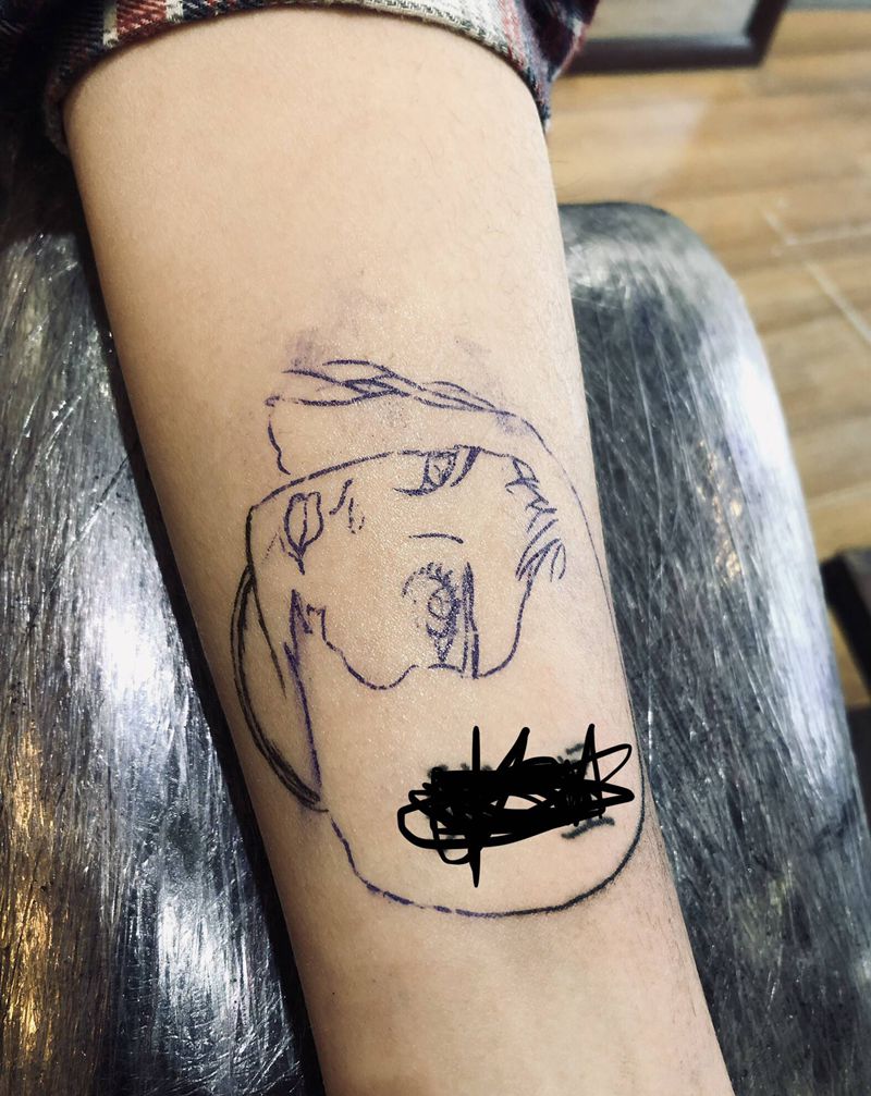 纹身遮盖纹身图片_手臂手部Old School纹身图案