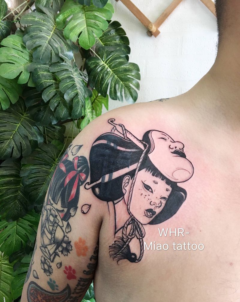 遮盖纹身图片_胸部老传统纹身图案