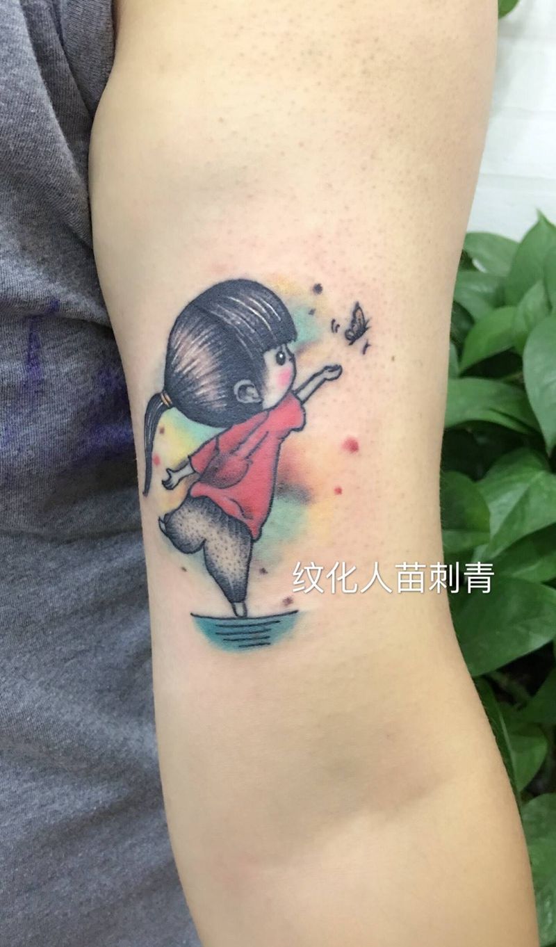 小女孩纹身图片
