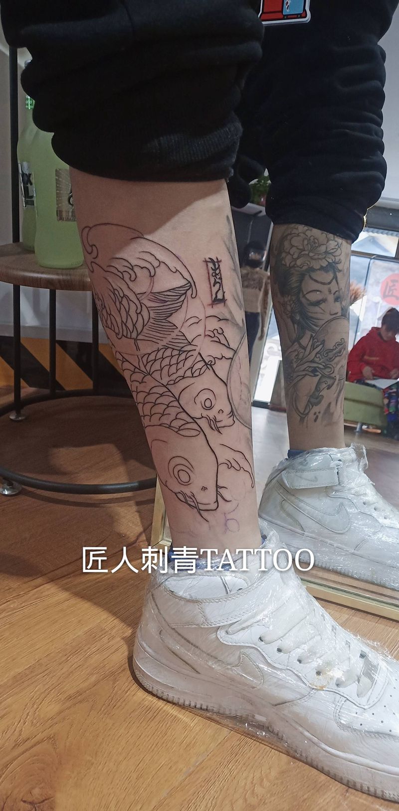 匠人刺青纹身图片_腿部纹身图案