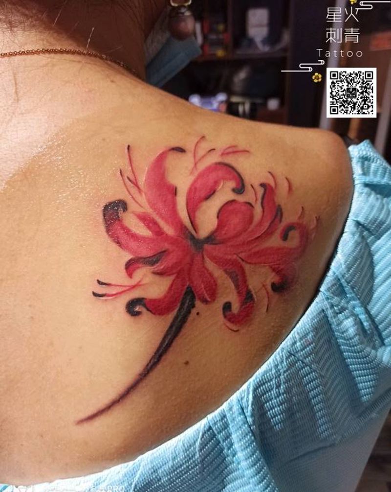 彼岸花纹身图片_彼岸花纹身图案