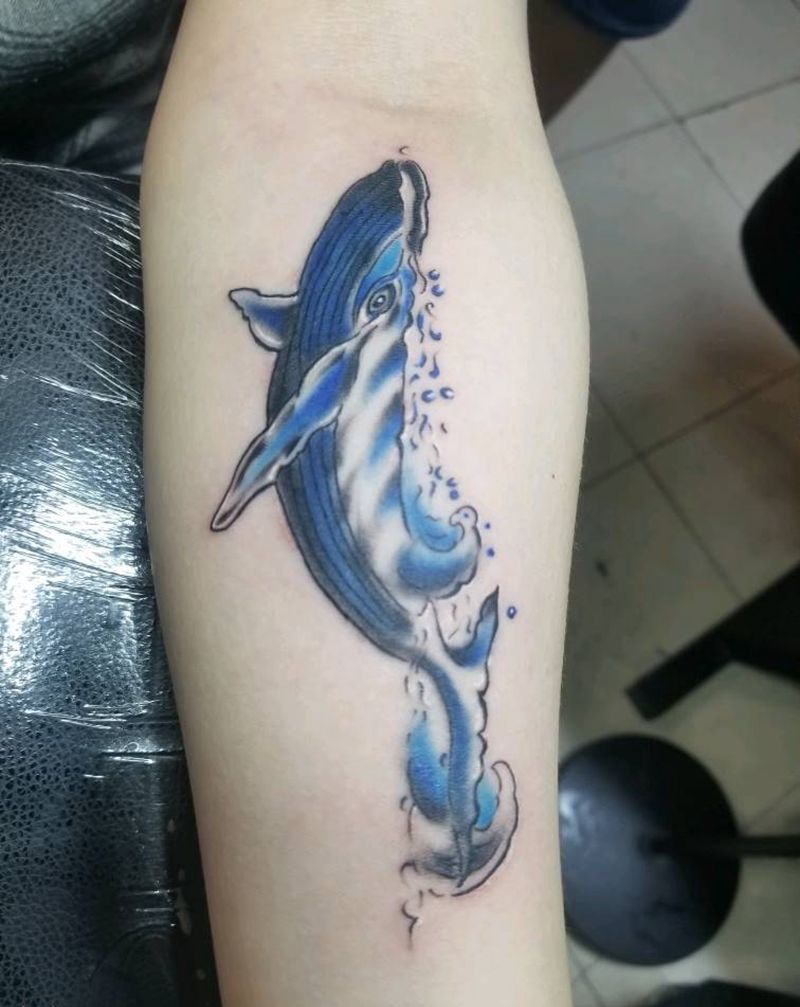 蓝鲸纹身图片