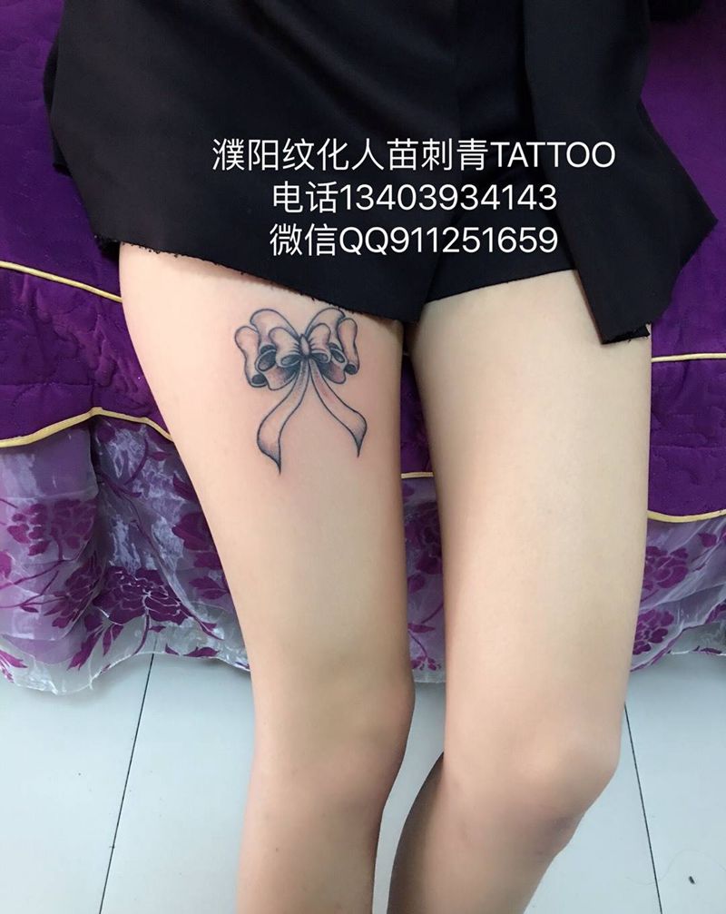 蝴蝶结纹身图片