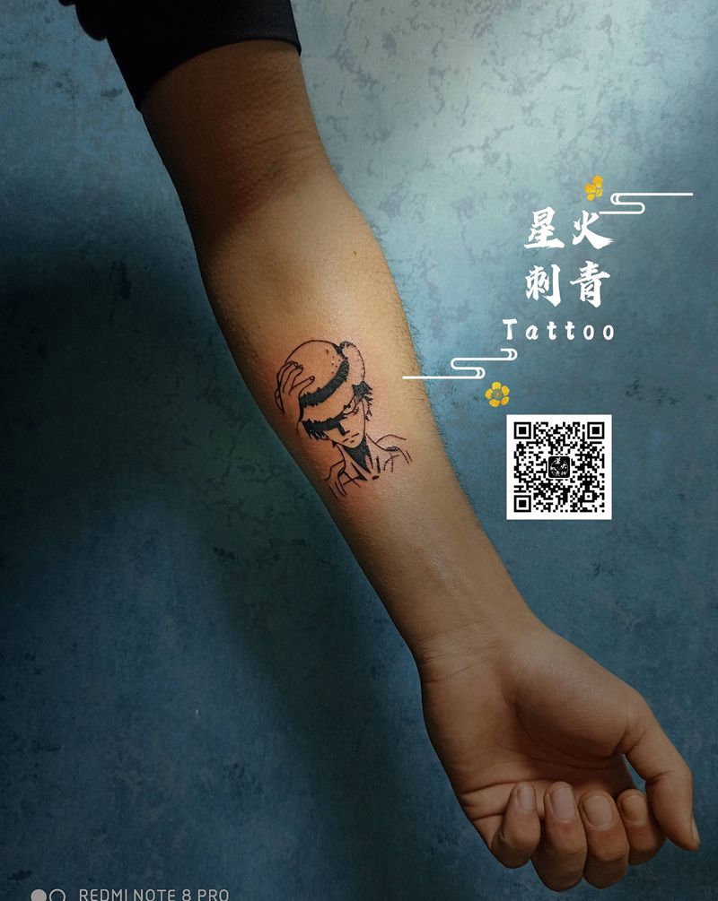 海贼王 路飞纹身图片_手臂海贼王 路飞纹身图案