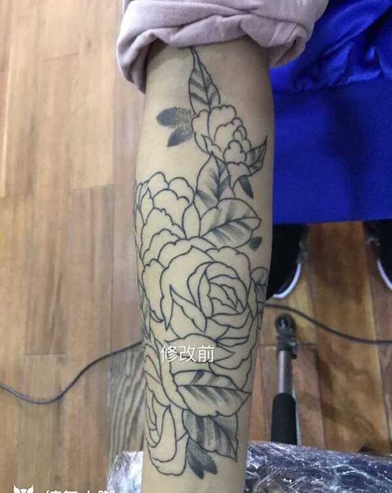 修改素花纹身图片