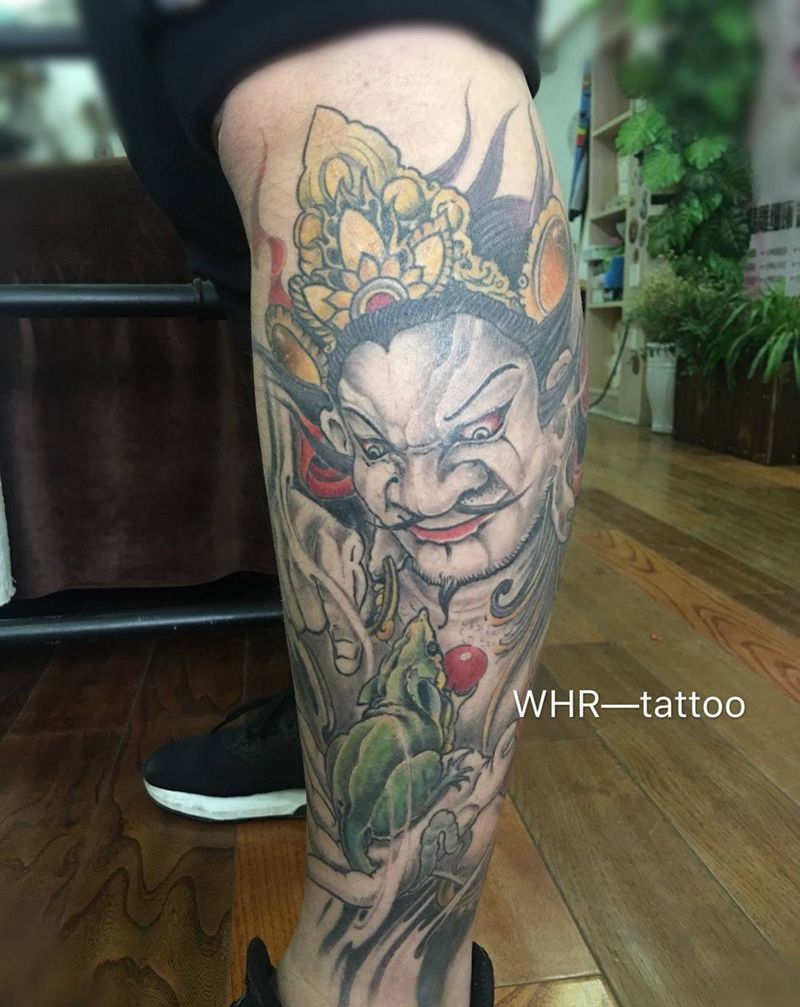 黄财神纹身图片