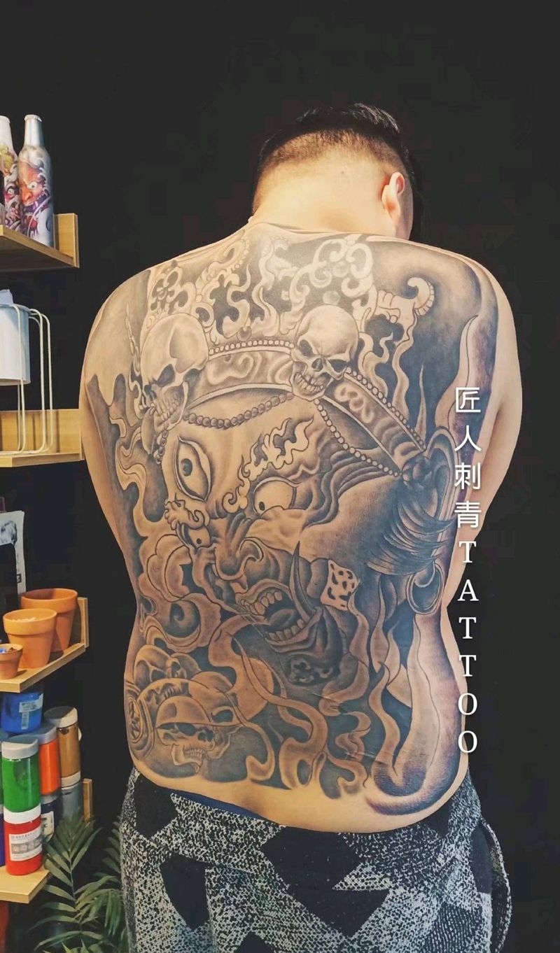 匠人刺青纹身图片_背部纹身图案