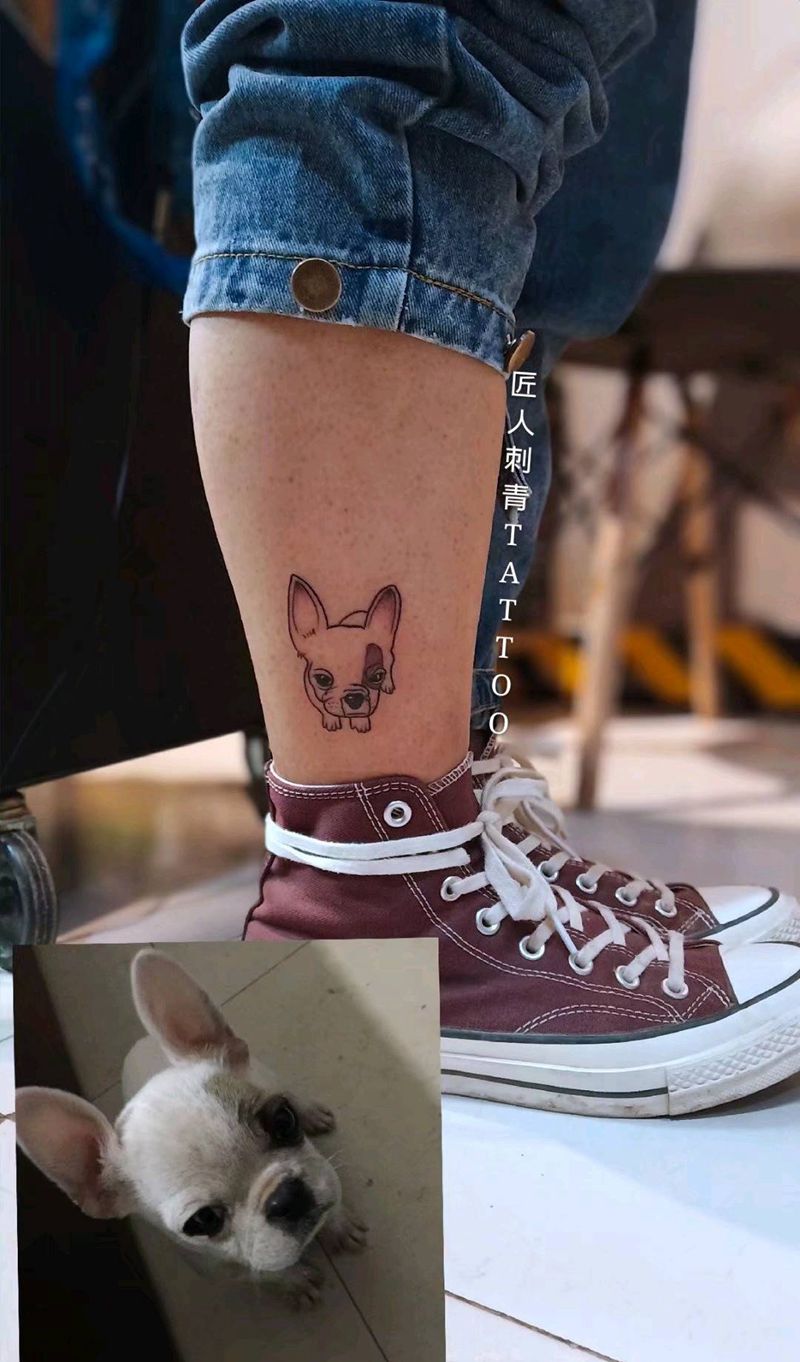 匠人刺青纹身图片_腿部纹身图案